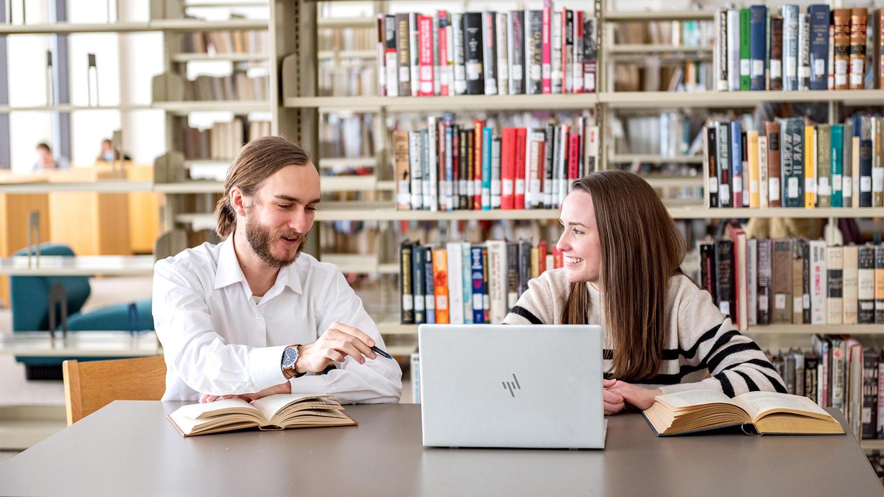 students in the Library